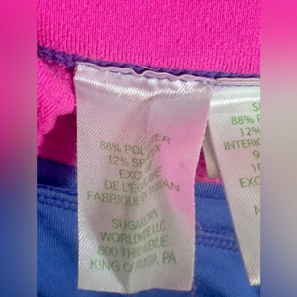 LILLY PULITZER LUXLETIC CROPPED WEEKENDER LEGGINGS IN BECKON BLUE - EUC - Picture 8 of 11